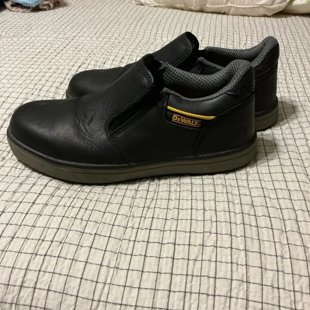 DEWALT Men's Work Steel Toe Shoes Black Work Safety Shoes Size 7